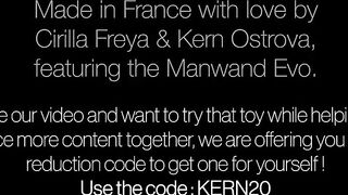 French amateur duo romantic plumb after work with a MANWAN EVO plaything from MANWAN
