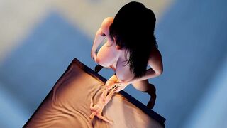 Gigantic Futa Dickgirl Strokes on a Lil' Dude