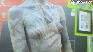Tat model Anuskatzz gets nip piercings while butt sex pound hard-core extraordinary harsh fucky-fucky DOMINATION & SUBMISSION fetish