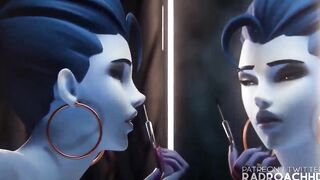 Widowmaker gets vendetta by pounding Tracer and leaving her coated in jizz