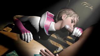 Spider Gwen Inhaling Beefstick