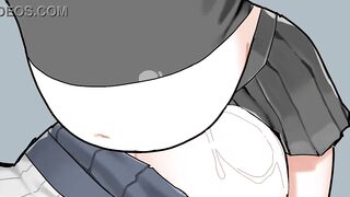 Rigid and fetish Futa hook-up in a douche
