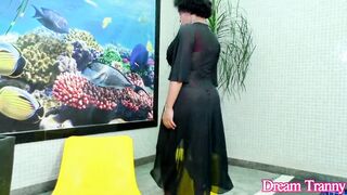 Mature She-creature Adrieli Pinheiro Masturbates Her Ample Black Manhood