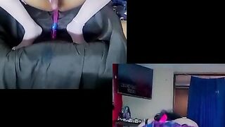 Trans mega-slut luvs to tear up her bum with homemade playthings