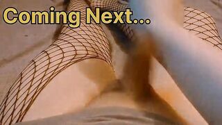 POINT OF VIEW: Femboy in Gothic Fishnets Edges & Kicks her trans femmes hips, girlcock and testicles - Transgirl getting off