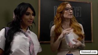 Tranny teen Classroom Hookup
