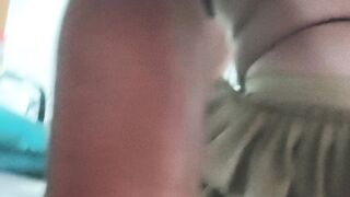 Sissy faggot exposed horny high wear skirt thong for men