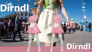 Sexy german latex dirndl sluts - I'm wearing a sexy latex flutter-apron dirndl
