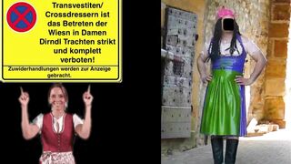 Sexy german latex dirndl sluts - I'm wearing a sexy latex flutter-apron dirndl