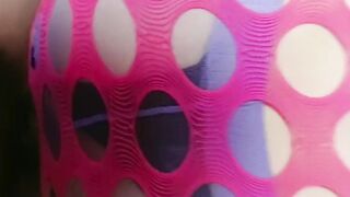 Mona Kim, pretty Korean Shemale Fucked Through Fishnet