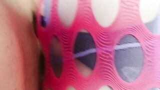 Mona Kim, pretty Korean Shemale Fucked Through Fishnet