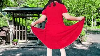 1 Dancer Super hot Wondrous Caboose and Sweet Femboy Shaft Enticing Sundress White Sissy