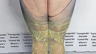 An Arab trans : having my facehole pulverized and my insatiable arse drilled by a fake penis, catapulting it—along with the testicles—totally into my rear.