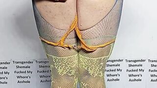 An Arab trans : having my facehole pulverized and my insatiable arse drilled by a fake penis, catapulting it—along with the testicles—totally into my rear.
