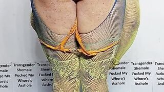 An Arab trans : having my facehole pulverized and my insatiable arse drilled by a fake penis, catapulting it—along with the testicles—totally into my rear.