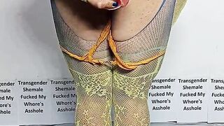 An Arab trans : having my facehole pulverized and my insatiable arse drilled by a fake penis, catapulting it—along with the testicles—totally into my rear.
