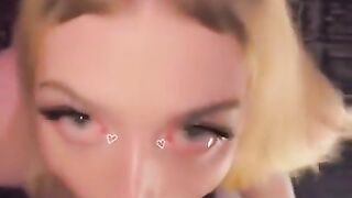 Towheaded Transsexual Gasps On Big black cock