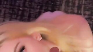 Towheaded Transsexual Gasps On Big black cock