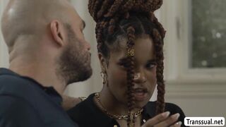 Ebony Trans Lady Vi butt sex banged by Tony3