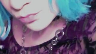 Sissy TRANSSEXUAL Kandi Superslut in Harness and Stilettos PMV