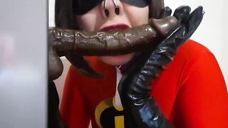 Uber-cute Trans Bouncy Bi-atch Providing a Sucky-sucky to BIG BLACK COCK and Tonguing Jism after Blow dressed in a BONDAGE & DISCIPLINE Nosehook