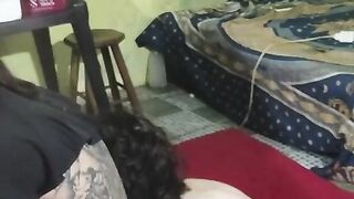 The subordinated one is back! Being downright kicked and used as a stool by the largest PLUMPER trans dame in Brazil. (52kg vs. 153kg)