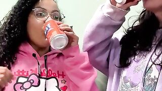 Burping Compete Gulping Soda Lezzy Sassy Duo