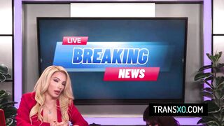 Bodacious Black COUGAR Producer Porked by 2 News Trans Anchors During