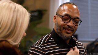 Super-steamy Ash-blonde TRANSSEXUAL Banged BIG BLACK COCK - Ariel Demure