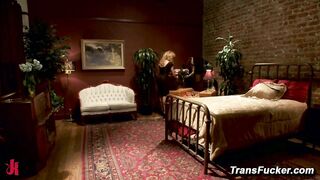 Johanna B And John Magnum Star Fucking Backstage Trans Collar Bondage Anal Male Sub
