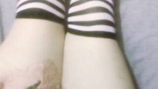 POINT OF VIEW: Sissy Femboy with Jizz-Caked Hips & Heavy Nip Have fun - Trans dame titties and transgirl hard-on onanism