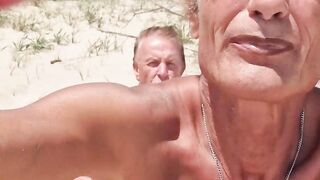 Live romp flash recording, naturist beach, mobile version 4K, t-model gf and cis man19.05.2025 1