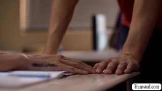 Fucking my TS obsess classmate in the classroom