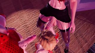 Dark-Hued chick with cougar HERMAPHRODITISM in vid GamePlay